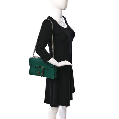 Gucci Pebbled Calfskin Small Dionysus Shoulder Bag Emerald 2 of 10