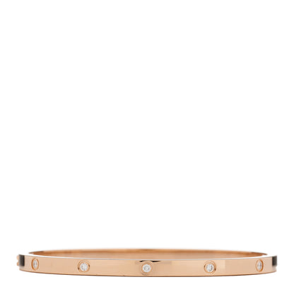 Cartier 18K Pink Gold 10 Diamond Small LOVE Bracelet 16 2 of 5