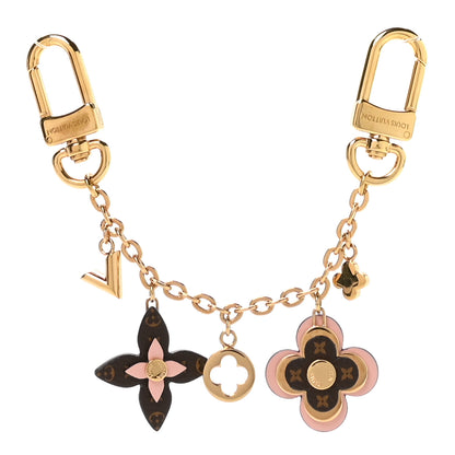 Louis Vuitton Brass Monogram Blooming Flowers Bag Charm Key Holder  Rose Ballerine 1 of 6