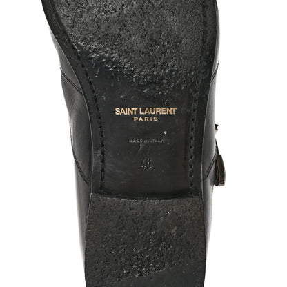 Saint Laurent Calfskin Mens Stan Buckle Ankle Boots 46 Black 6 of 13