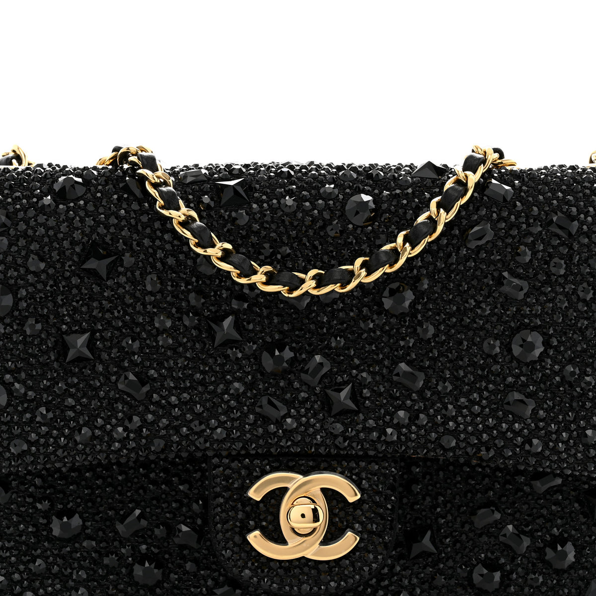 Chanel Strass Evening Flap Bag Black 8 of 11