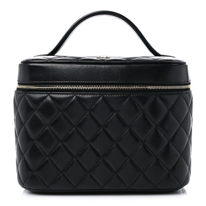 Chanel Lambskin Quilted Vanity Pouch Black 1 of 9