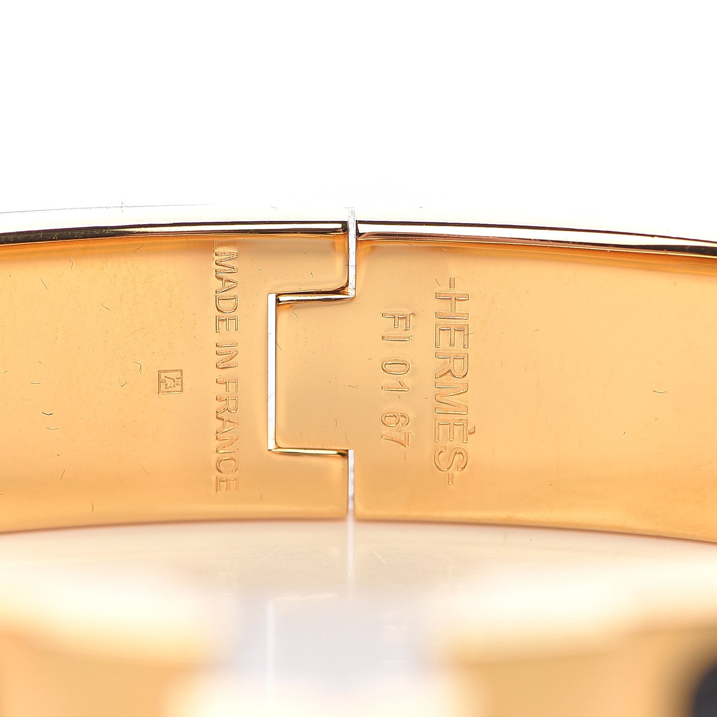 Enamel Narrow Clic Clac H Bracelet PM Black