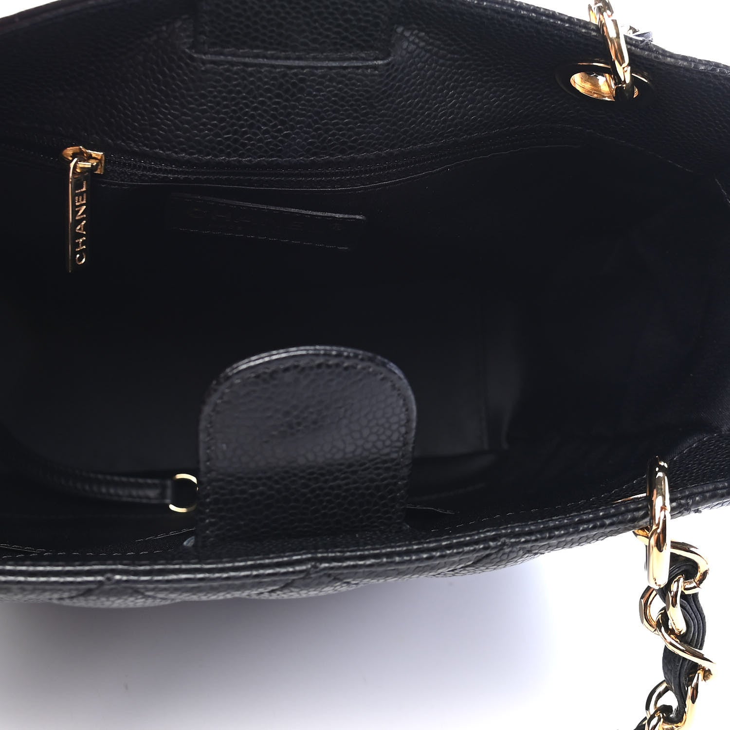 Chanel Caviar Quilted Petit Shopping Tote PST Black 5 of 9