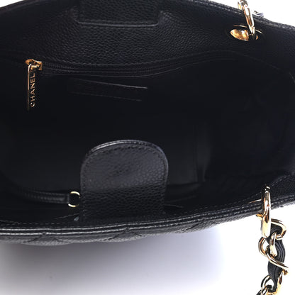 Chanel Caviar Quilted Petit Shopping Tote PST Black 5 of 9