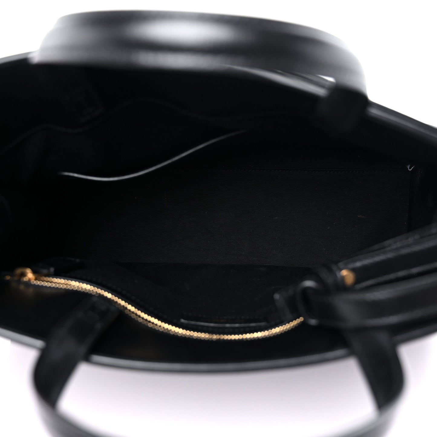 Calfskin Small Manhattan Shopper Tote Black