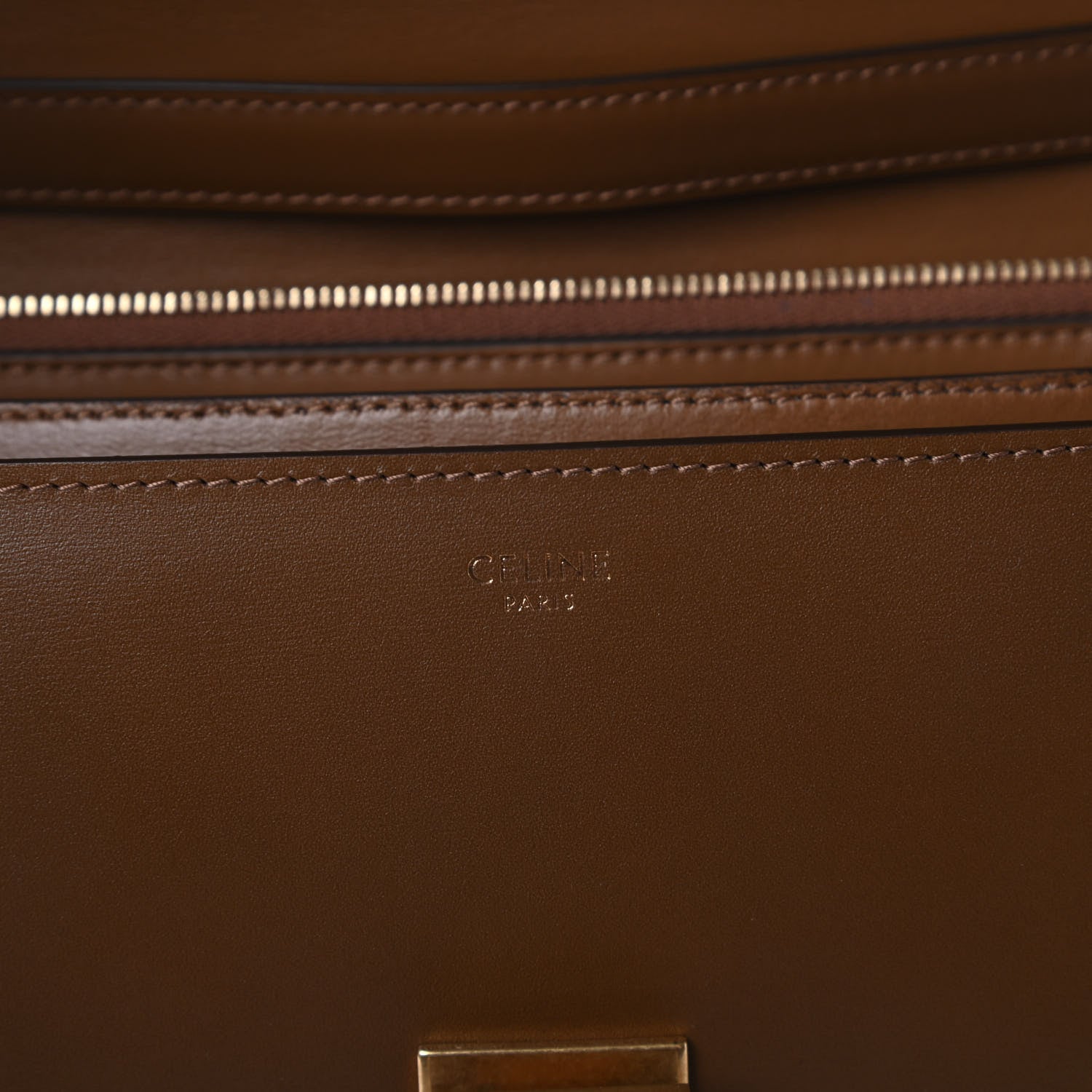 Celine Box Calfskin Medium Classic Box Flap Bag Camel 9 of 12