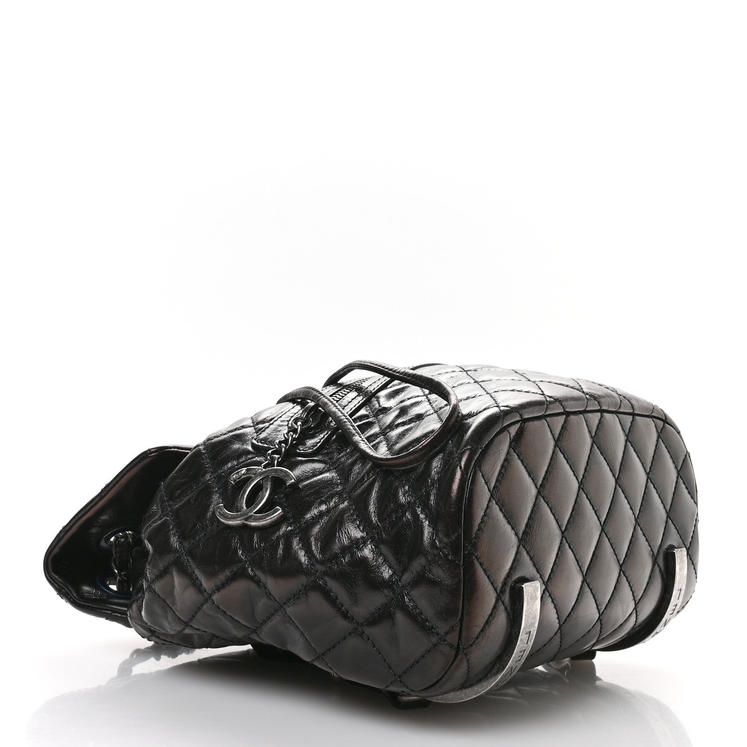 Chanel Glazed Calfskin Quilted Small Salzburg Mountain Backpack Black 4 of 10