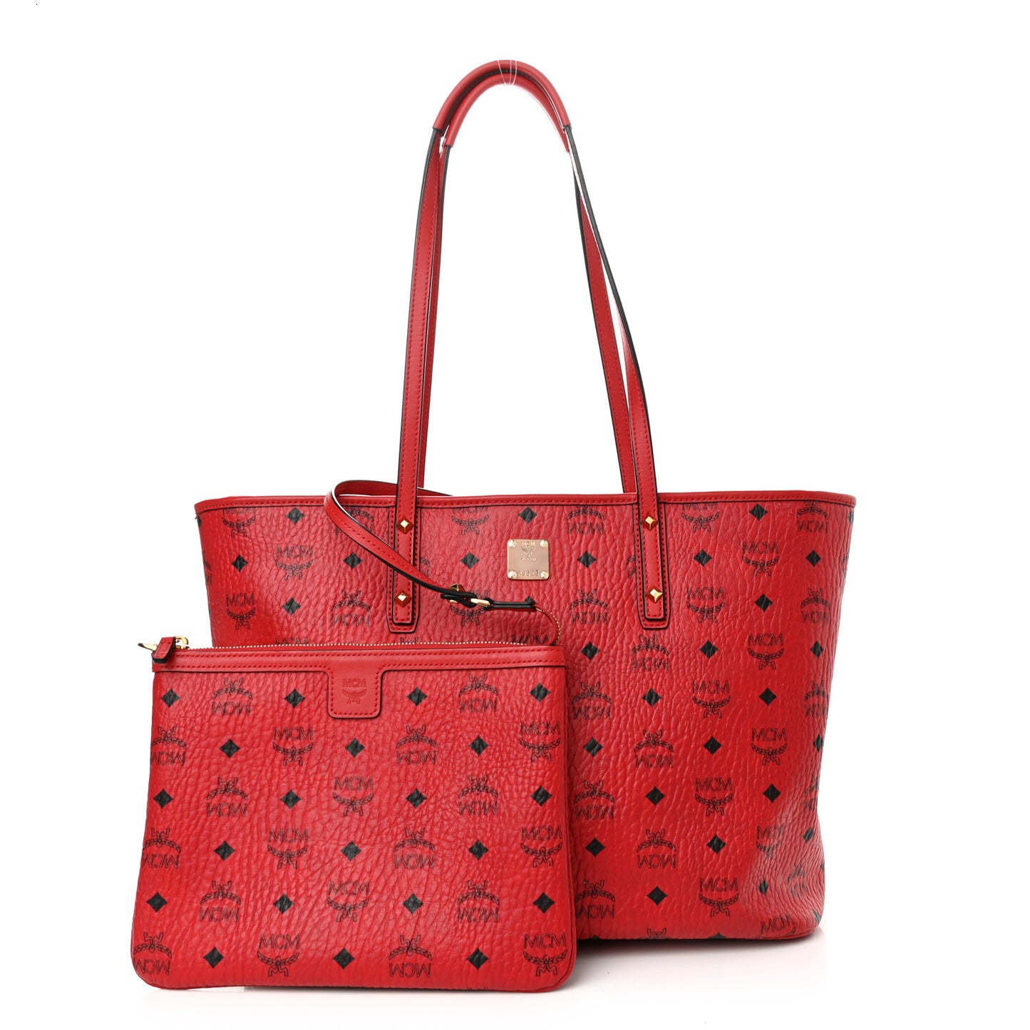 Visetos Medium Anya Shopper Tote Ruby Red