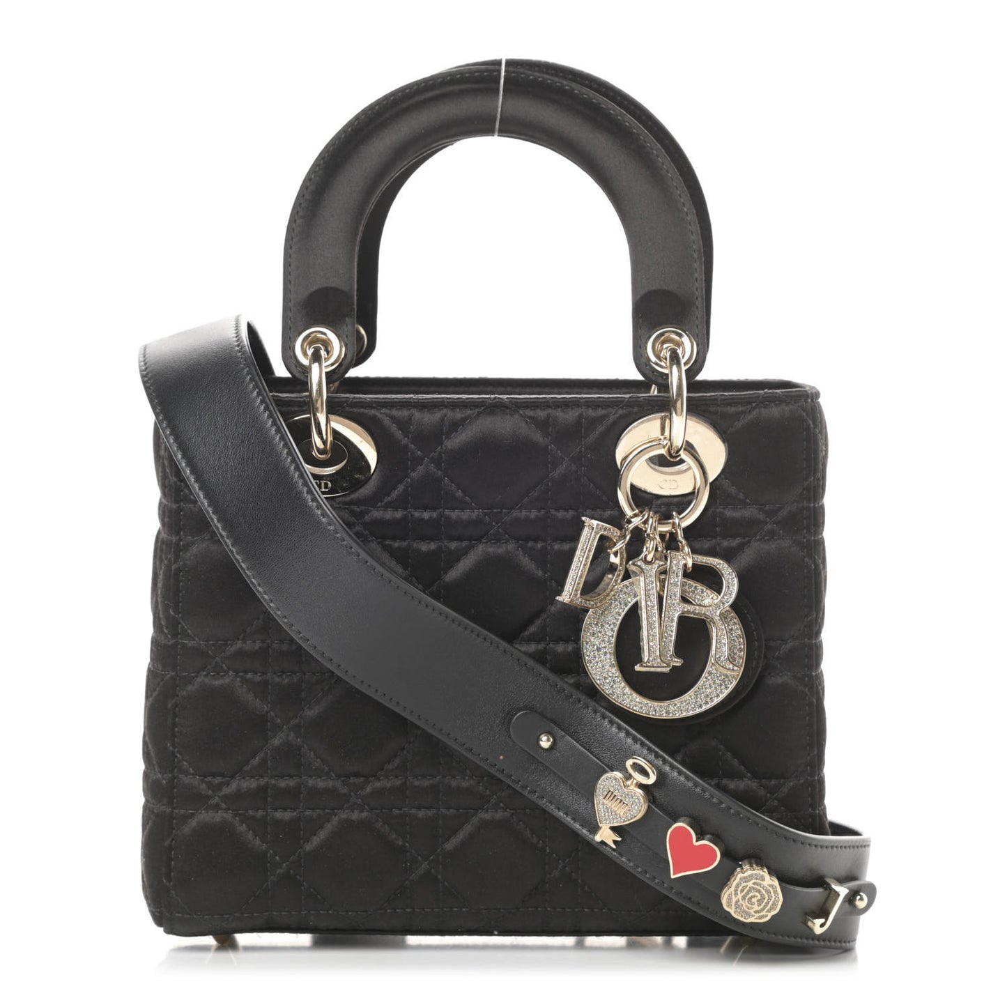Satin Swarovski Crystal Cannage My ABC Lady Dior Black