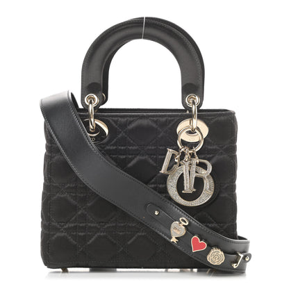 Christian Dior Satin Swarovski Crystal Cannage My ABC Lady Dior Black 1 of 11