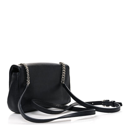Saint Laurent Grain De Poudre Monogram Toy West Hollywood Fold-Over Bag Black 3 of 10