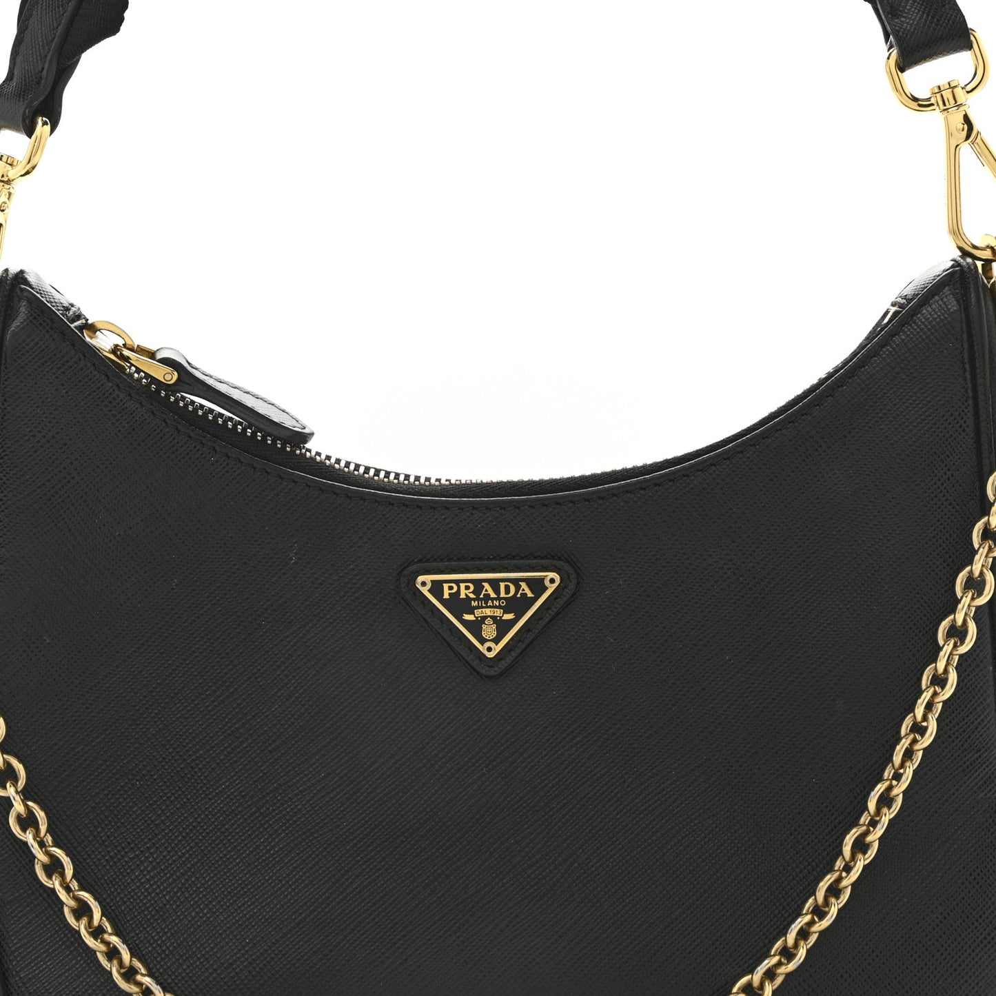 Saffiano Lux Re-Edition 2005 Shoulder Bag Black