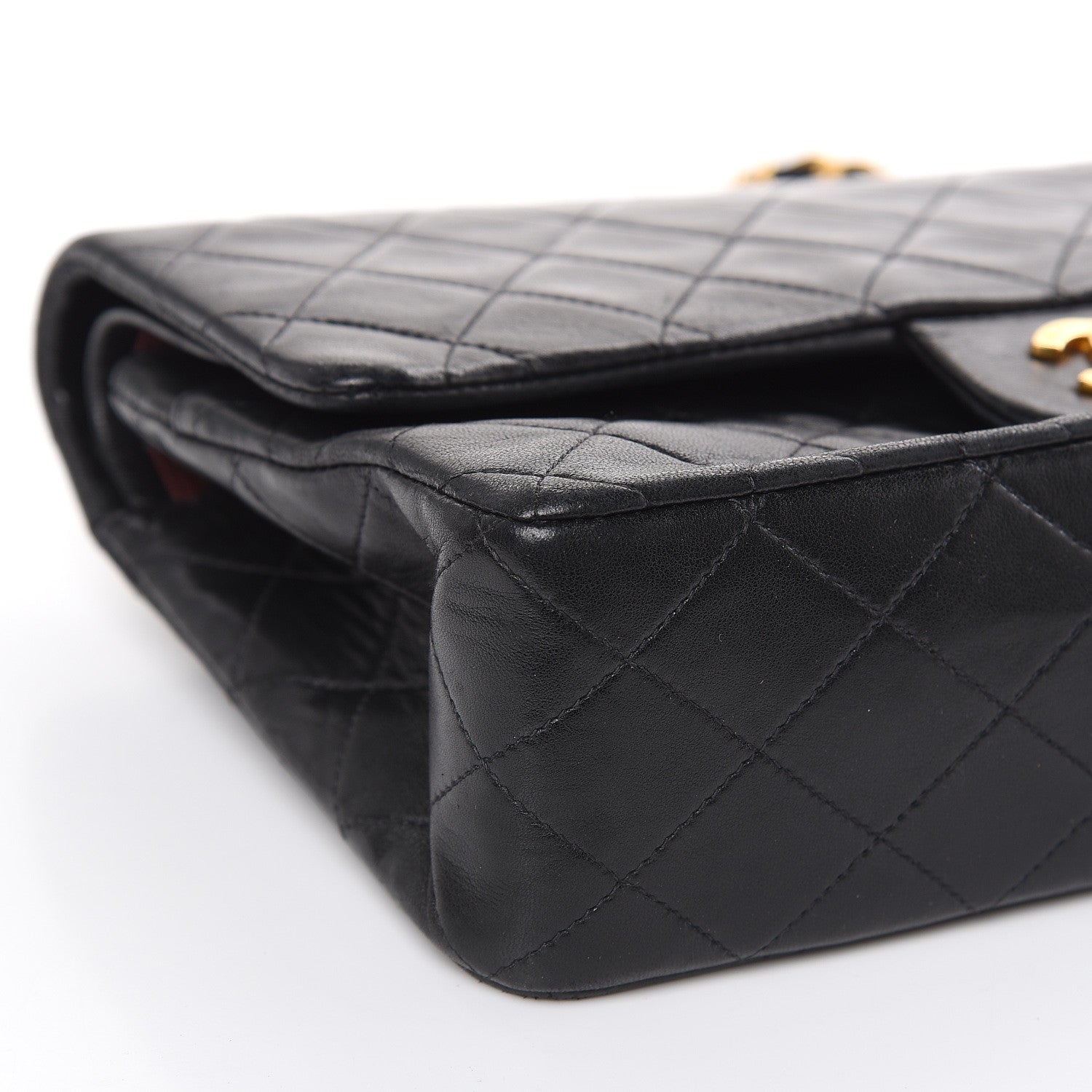 Chanel Lambskin Quilted Medium Double Flap Black 10 of 22