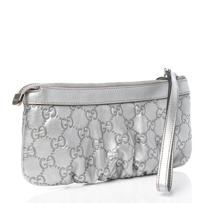 Gucci Guccissima New Britt Wristlet Silver 3 of 8
