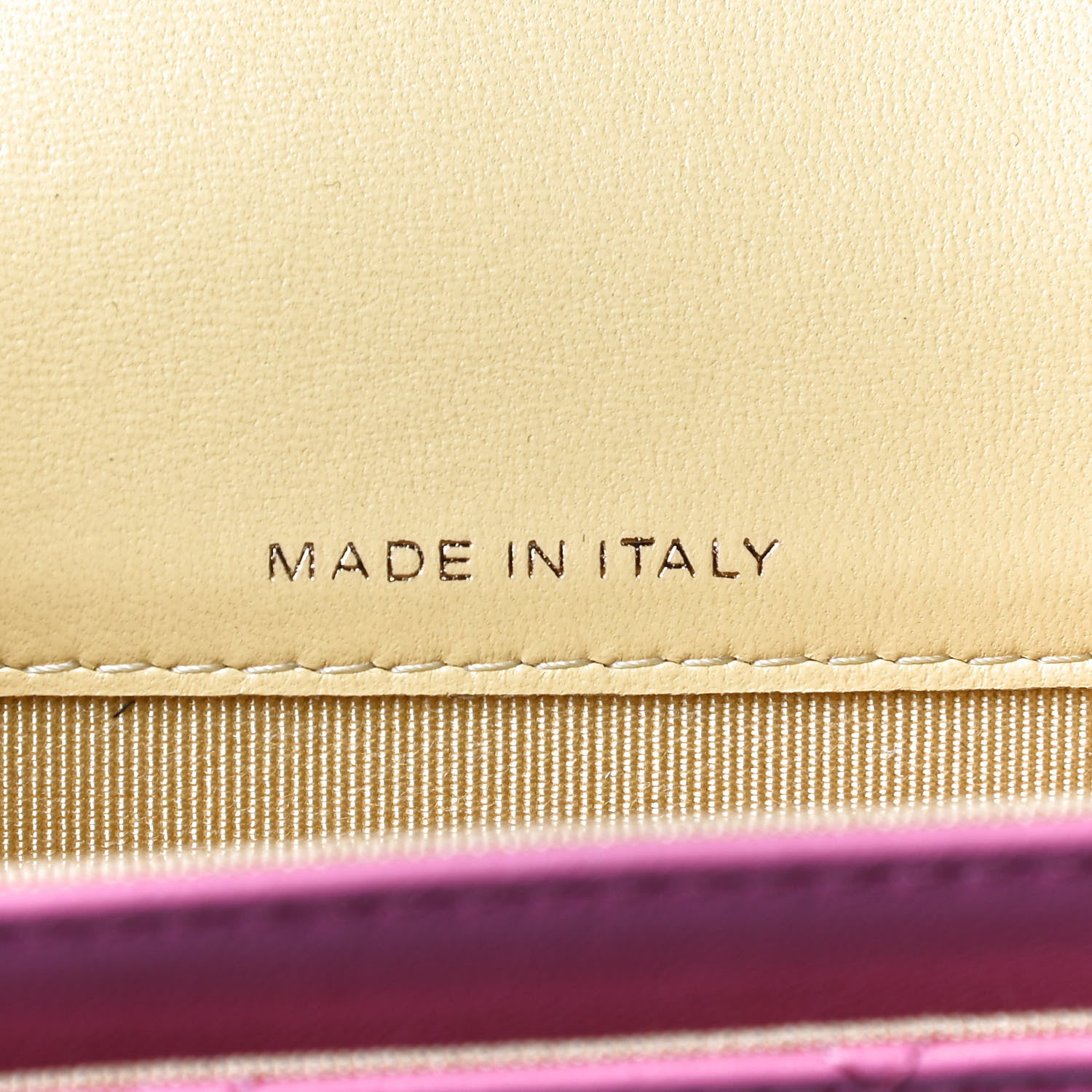 Chanel Lambskin Quilted Flap Card Holder Wallet Pink Yellow 9 of 11