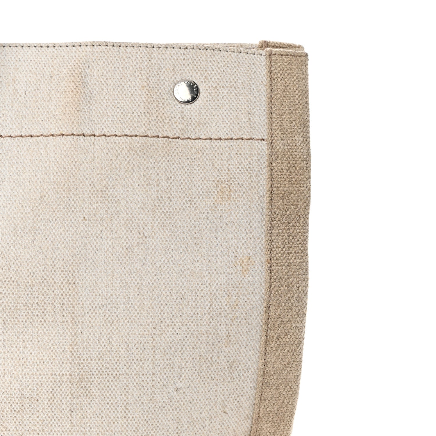 Saint Laurent Linen Calfskin Rive Gauche Tote Optic White 16 of 22