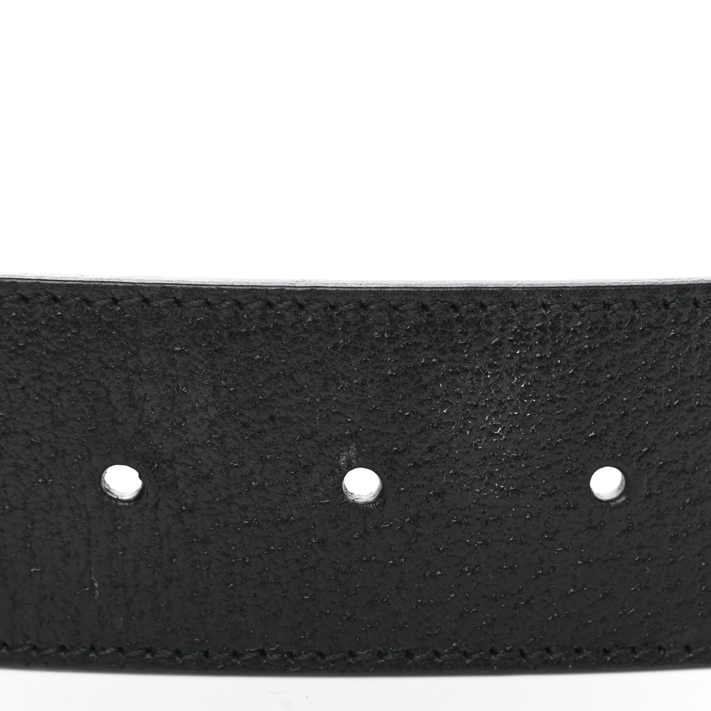 Textured Dollar Calfskin Nickel Double G 40mm Belt 90 36 Black