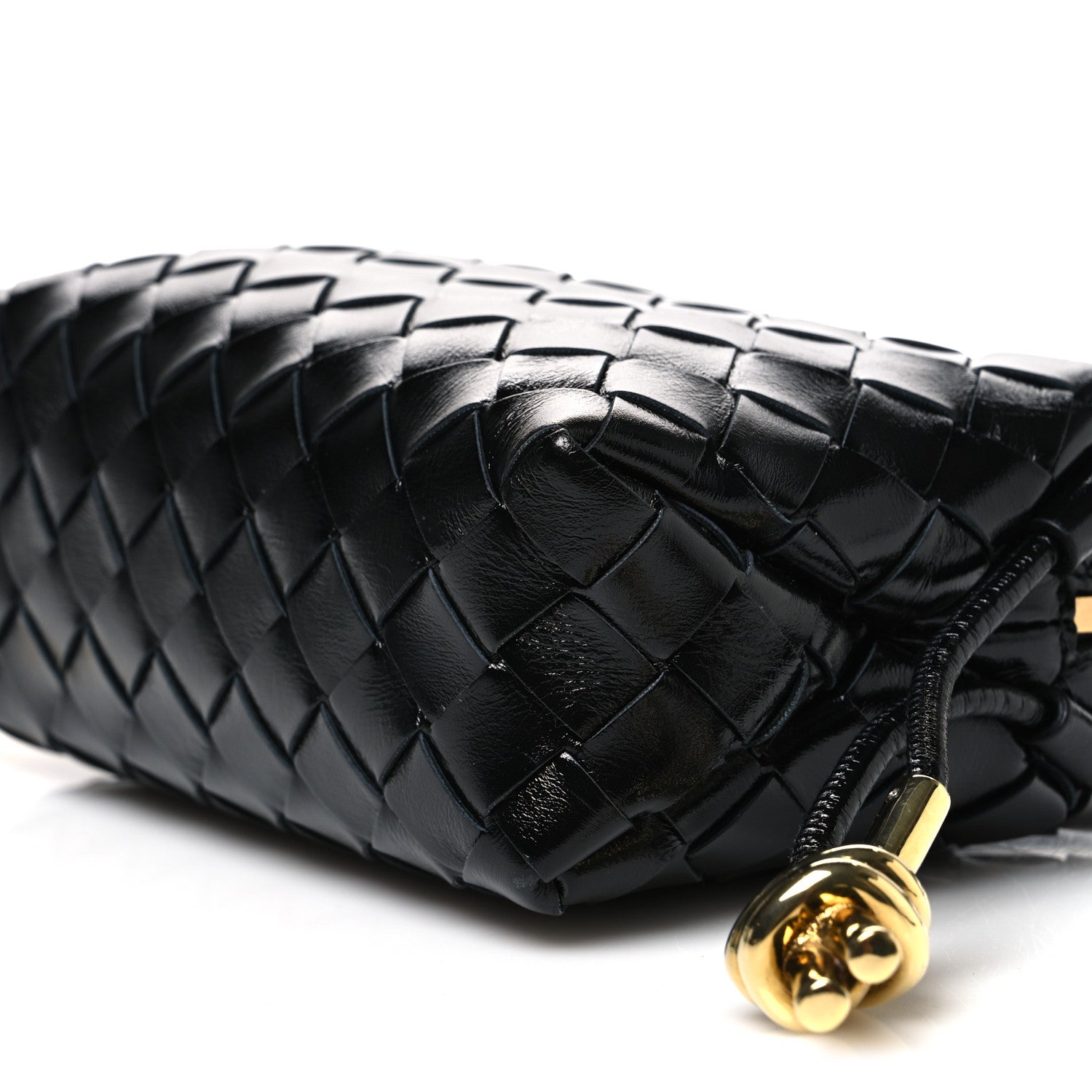 Bottega Veneta Polished Nappa Intrecciato Metallic Knot Mini Loop Camera Bag Black 9 of 9