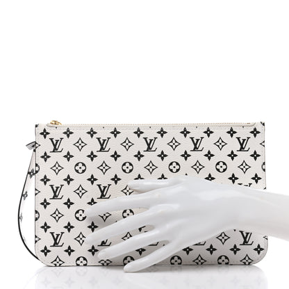 Louis Vuitton Monogram Giant Neverfull MM GM Pochette White 2 of 7
