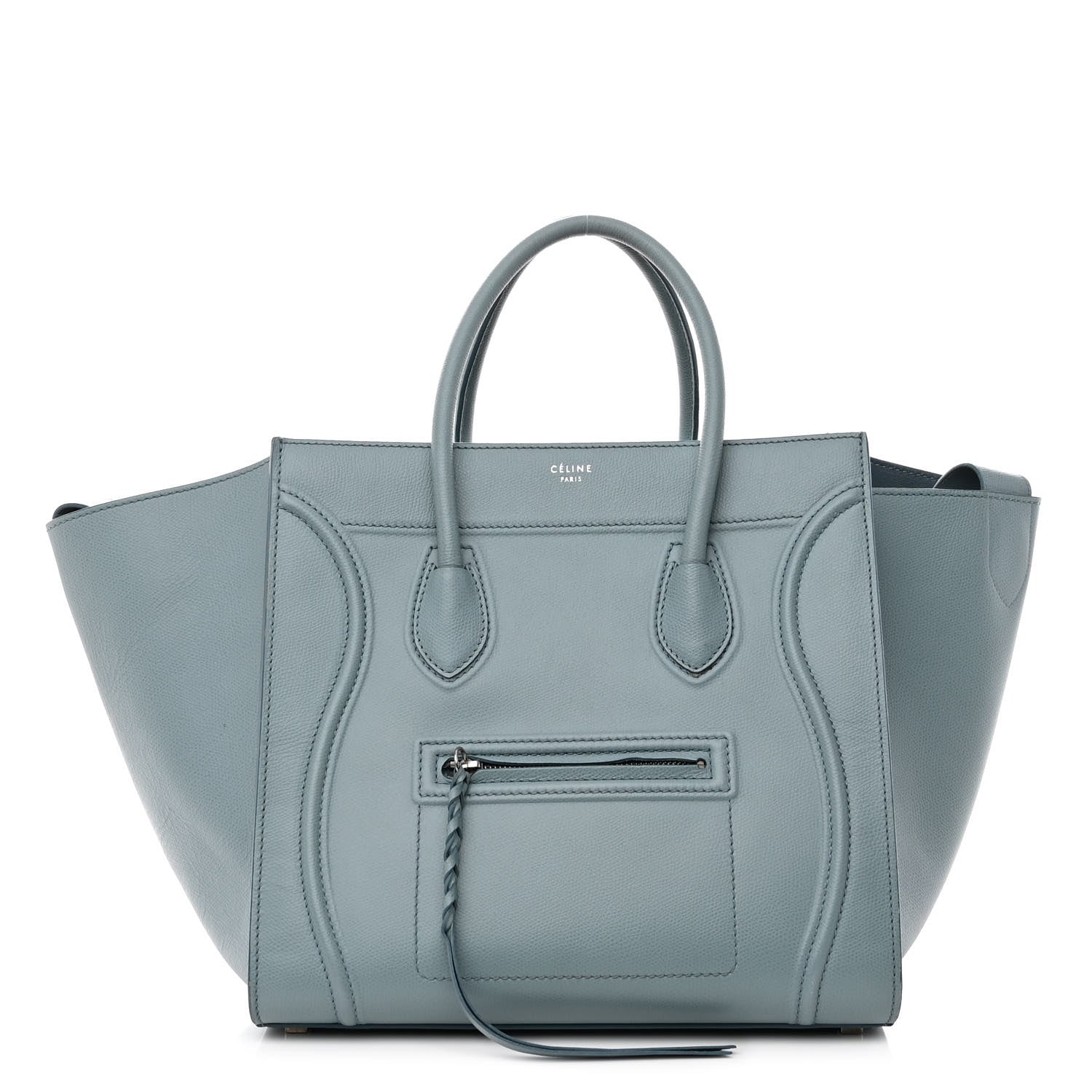 Celine Baby Grained Calfskin Medium Phantom Luggage Glacier 1 of 10