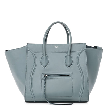 Celine Baby Grained Calfskin Medium Phantom Luggage Glacier 1 of 10