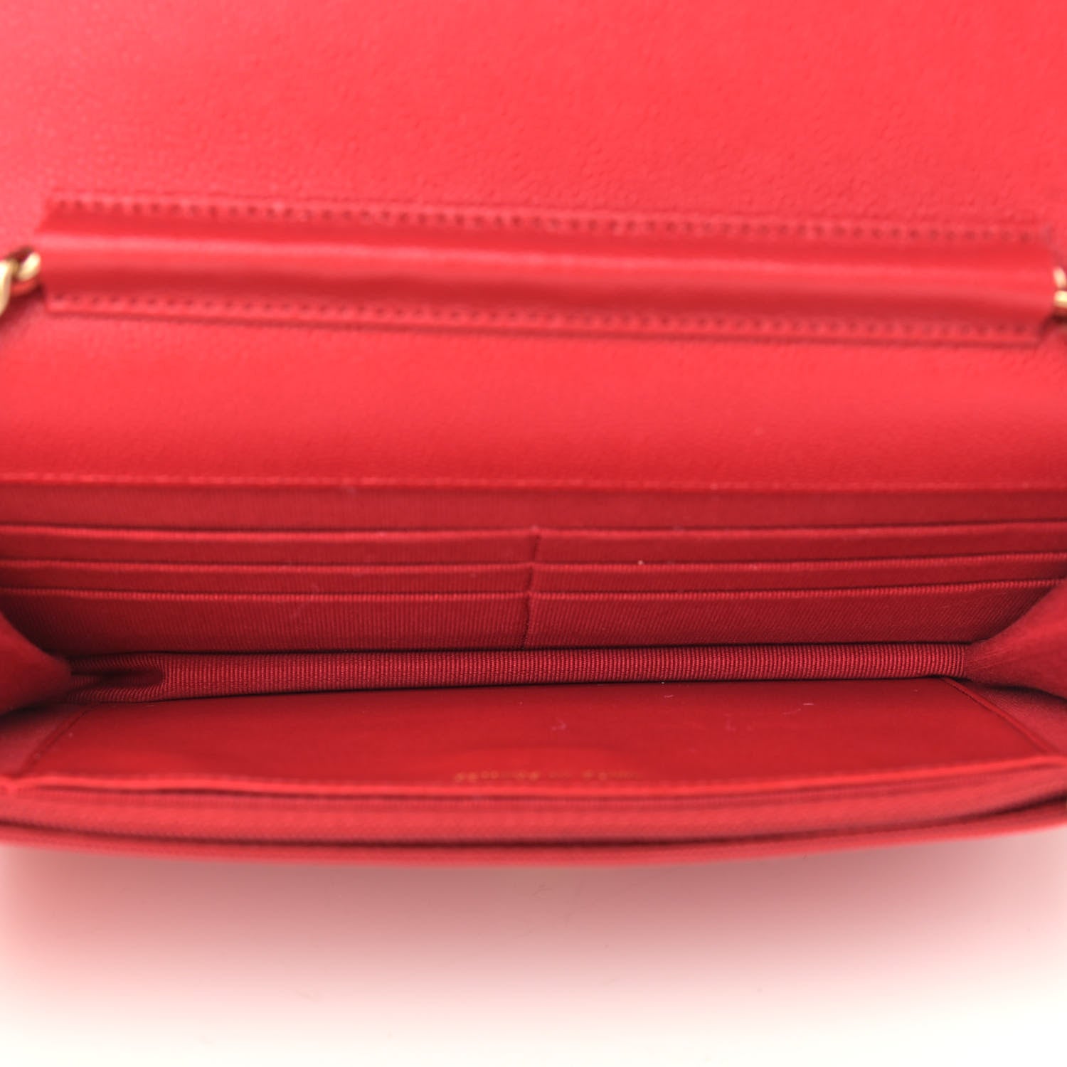 Chanel Caviar Quilted Wallet On Chain WOC Red 5 of 12