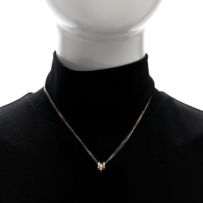 Cartier 18K White Pink Gold Diamond Three Ring LOVE Pendant Necklace 2 of 5