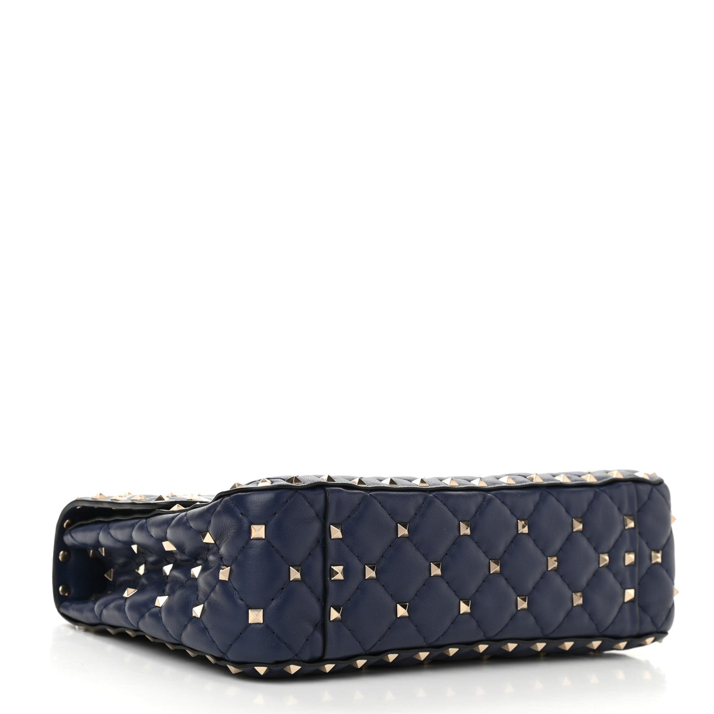 Nappa VLTN Print Medium Rockstud Spike Shoulder Bag Pure Blue White