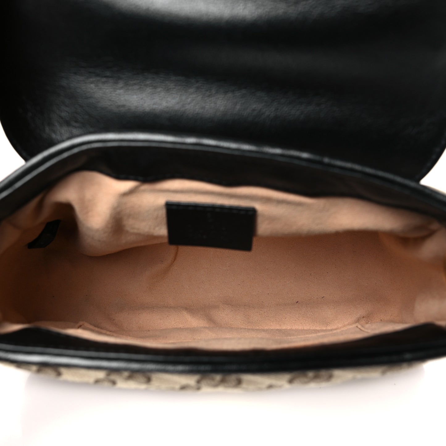 Monogram Azalea Calfskin Matelasse Diagonal Mini GG Marmont Top Handle Shoulder Bag Beige Ebony Black