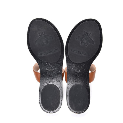 Gucci Calfskin GG Marmont Thong Sandals 42 Cognac 7 of 13