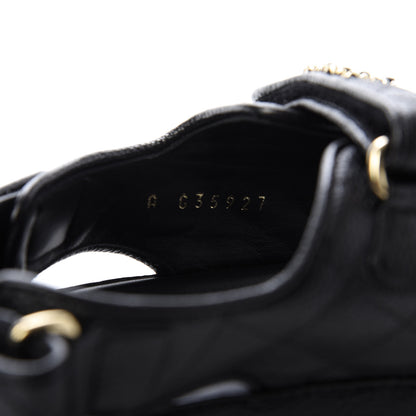 Chanel Grained Calfskin Velcro Dad Sandals 39 Black 9 of 10