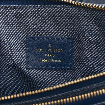 Louis Vuitton Lambskin Embossed Monogram Coussin PM Denim Blue 6 of 9