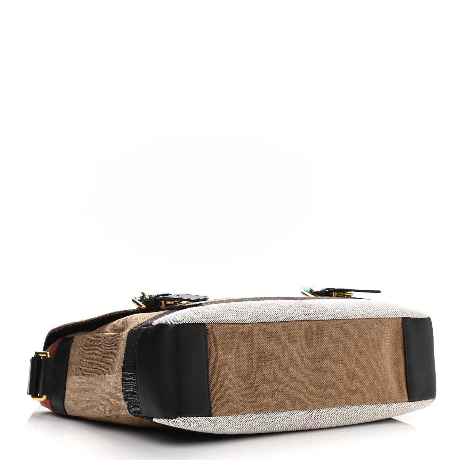 Burberry Canvas Mega Check Large Baildon Messenger Bag Black 4 of 11
