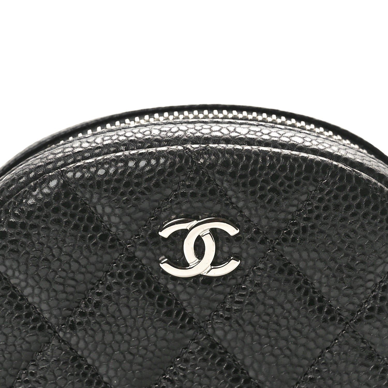 Chanel Caviar Quilted Zip Around Classic Coin Purse Black 8 of 8