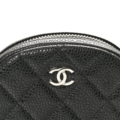 Chanel Caviar Quilted Zip Around Classic Coin Purse Black 8 of 8