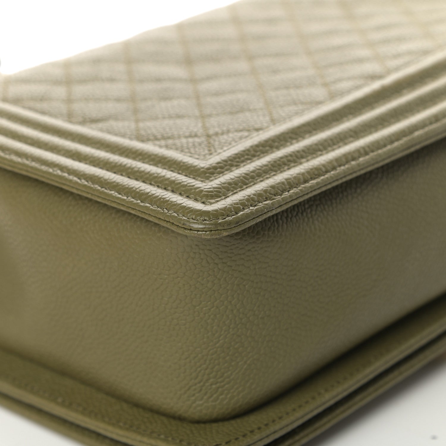Chanel Caviar Quilted New Medium Boy Flap Khaki 11 of 14