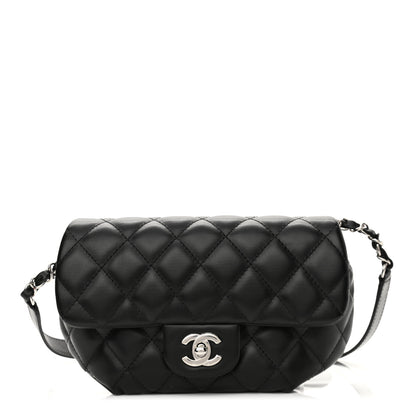 Chanel Calfskin Quilted CC Uniform Flap Belt Bag Black 1 of 11