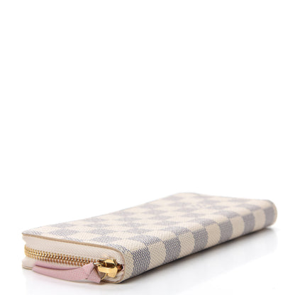 Louis Vuitton Damier Azur Clemence Wallet Rose Ballerine 4 of 10