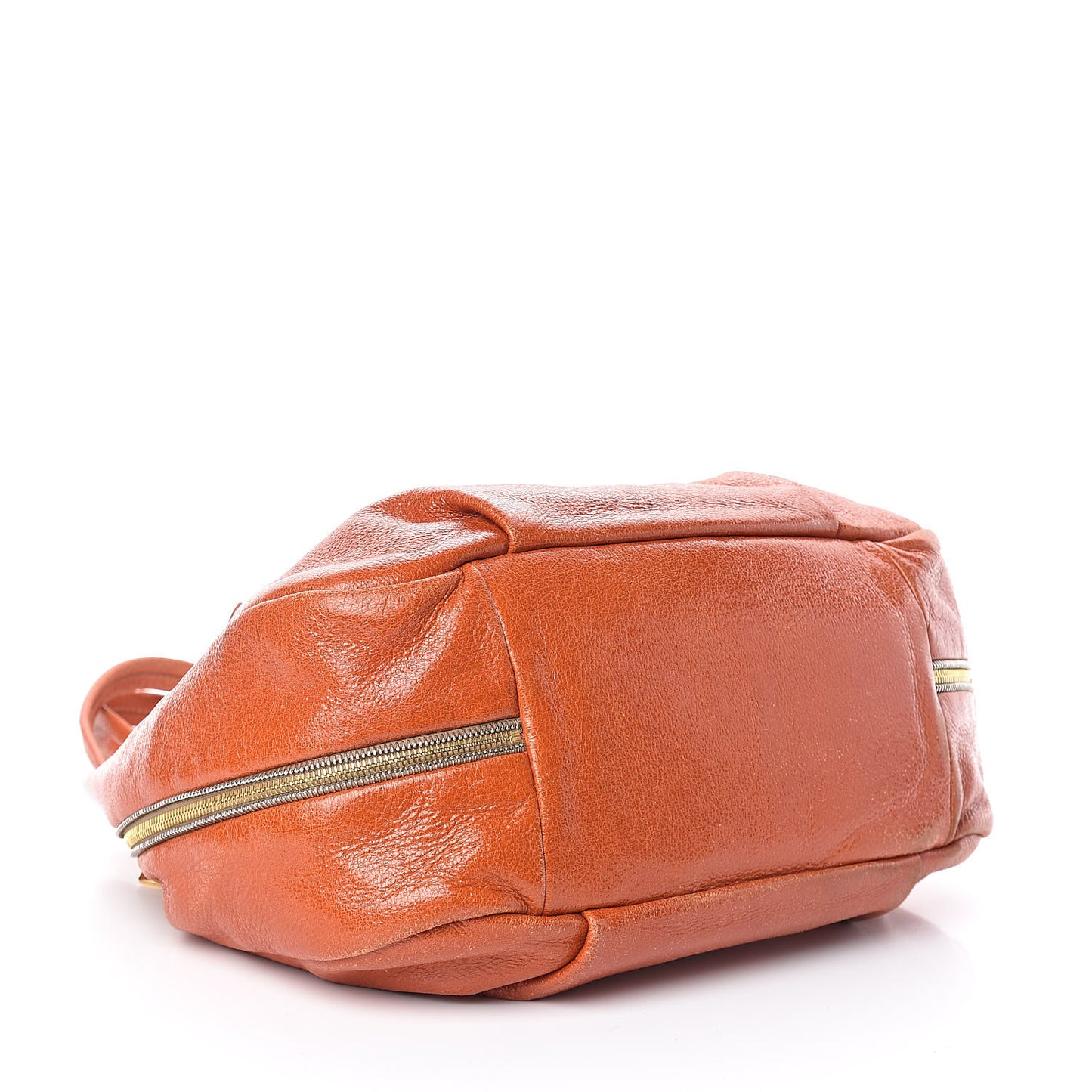 Cervo Lux Zippered Tote Papaya