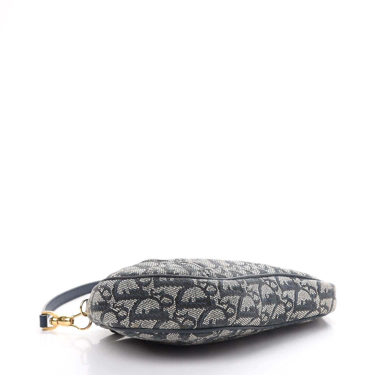 Christian Dior Monogram Mini Saddle Pochette Navy 4 of 11