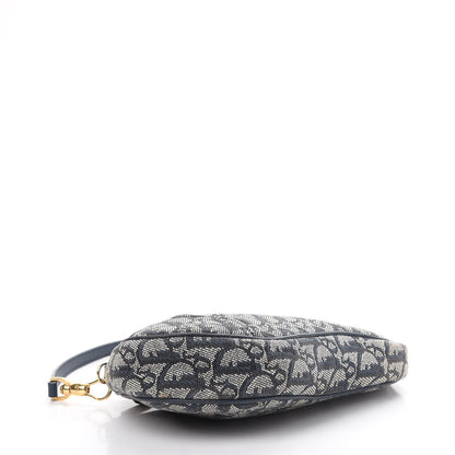 Christian Dior Monogram Mini Saddle Pochette Navy 4 of 11