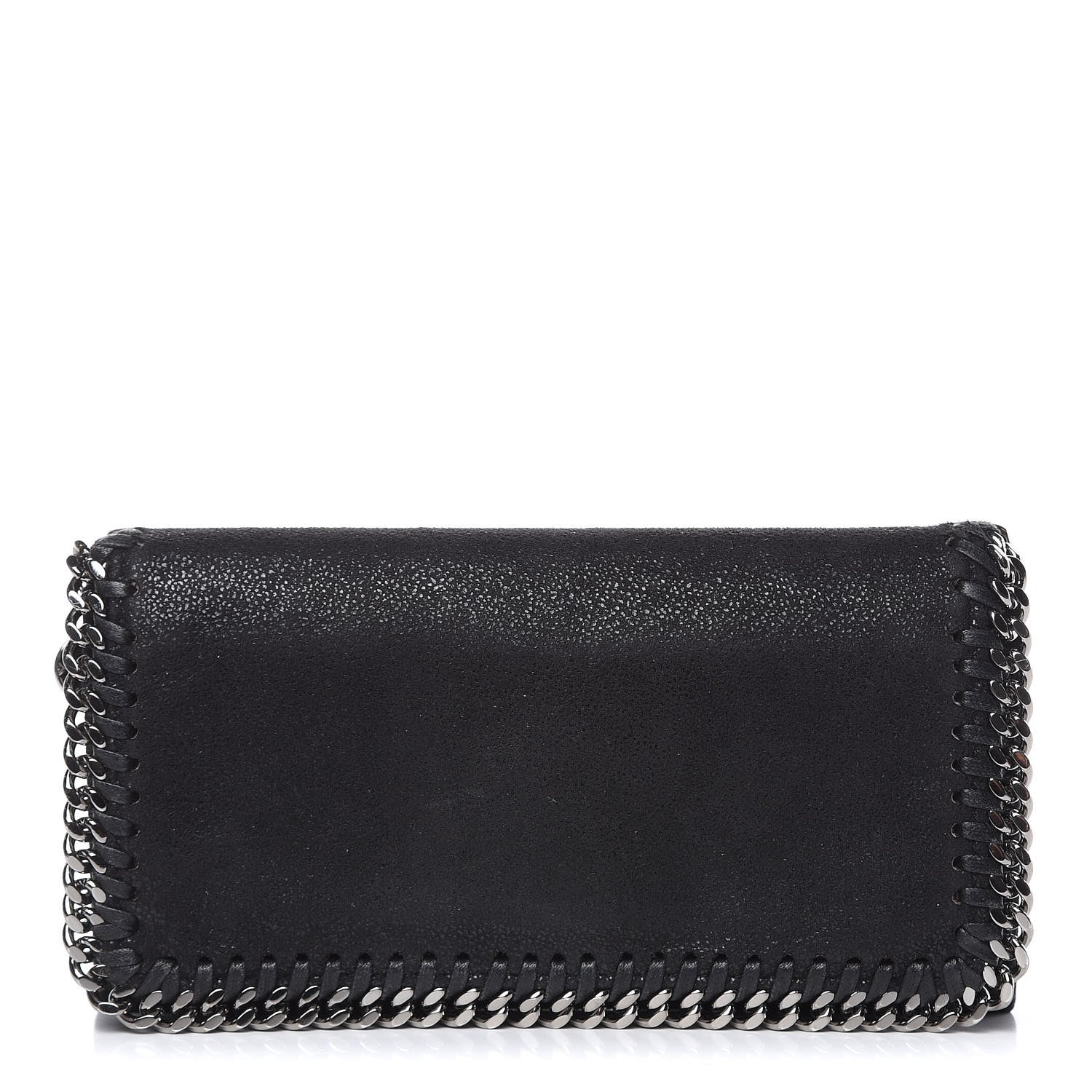 Stella McCartney Shaggy Deer Falabella Flap Wallet Black 1 of 8