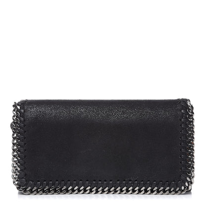 Stella McCartney Shaggy Deer Falabella Flap Wallet Black 1 of 8