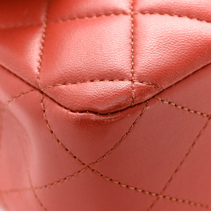 Chanel Lambskin Quilted Medium Double Flap Brown 12 of 14