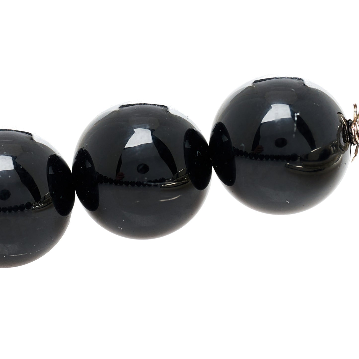 Sterling Silver Black Onyx Bead Toggle Bracelet