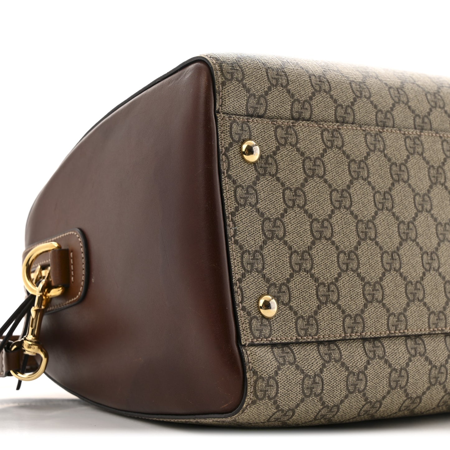 GG Supreme Monogram Medium Boston Beige Cuir