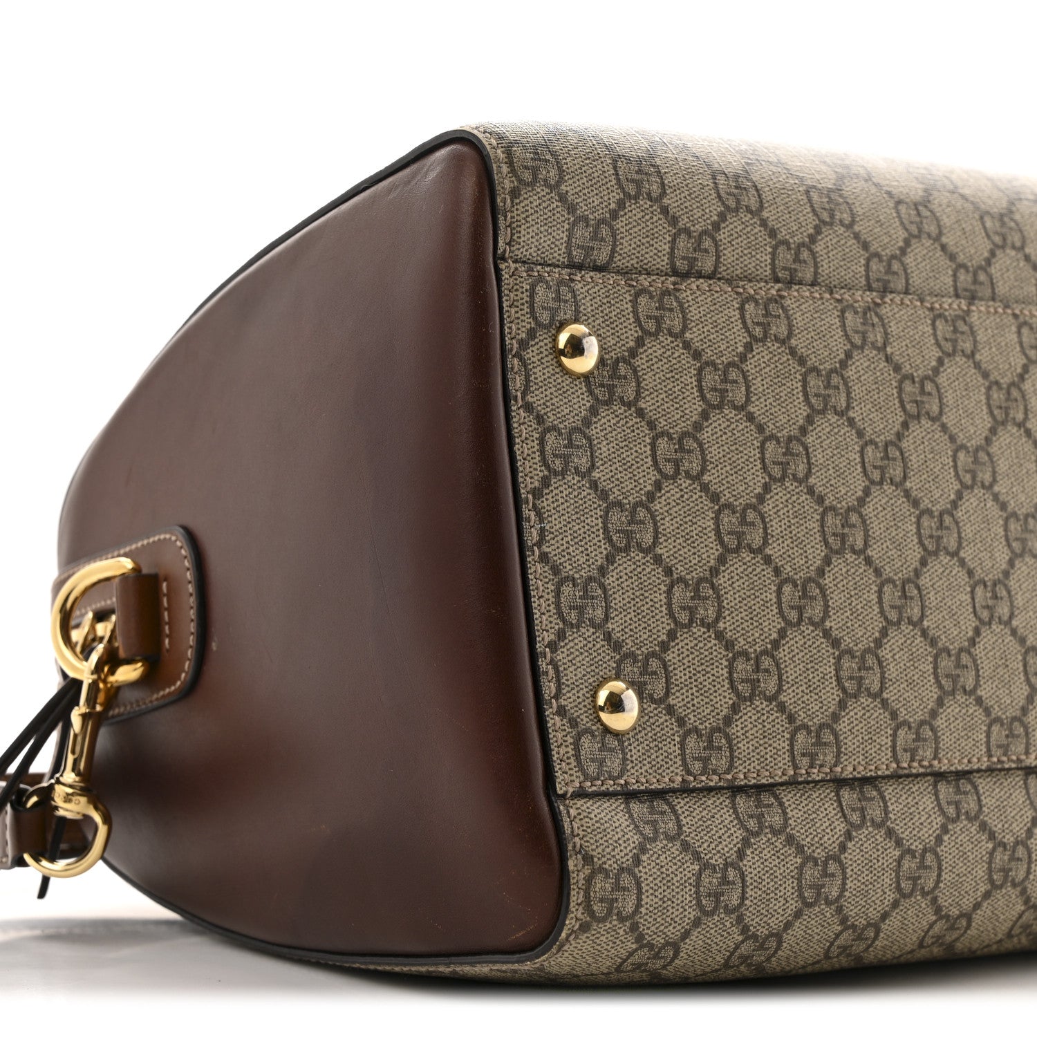 Gucci GG Supreme Monogram Medium Boston Beige Cuir 9 of 14