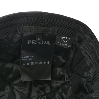 Prada Re-Nylon Padded Metal Triangle Logo Mens Beanie S Black 8 of 8