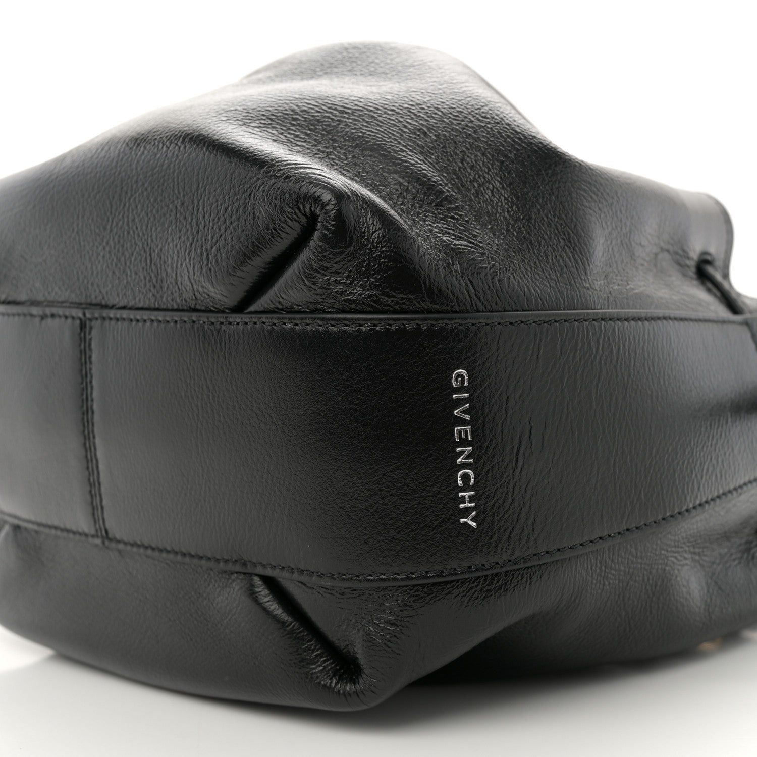 Givenchy Creased Patent Calfskin Pumpkin Bag Black 10 of 10